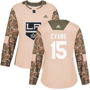 Women's Los Angeles Kings Daryl Evans Adidas Authentic Veterans Day Practice Jersey - Camo