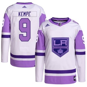Men's Los Angeles Kings Adrian Kempe Adidas Authentic Hockey Fights Cancer Primegreen Jersey - White/Purple
