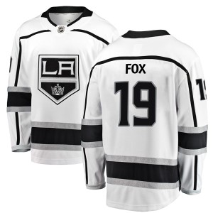 Men's Los Angeles Kings Jim Fox Fanatics Branded Breakaway Away Jersey - White