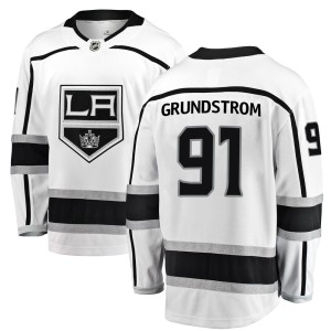 Men's Los Angeles Kings Carl Grundstrom Fanatics Branded Breakaway Away Jersey - White