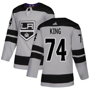 Men's Los Angeles Kings Dwight King Adidas Authentic Alternate Jersey - Gray