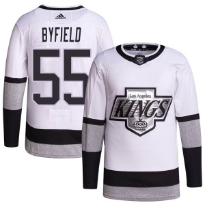 Youth Los Angeles Kings Quinton Byfield Adidas Authentic 2021/22 Alternate Primegreen Pro Player Jersey - White