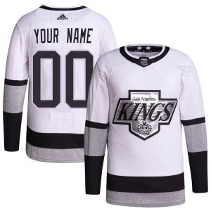 Youth Los Angeles Kings Custom Adidas Authentic 2021/22 Alternate Primegreen Pro Player Jersey - White