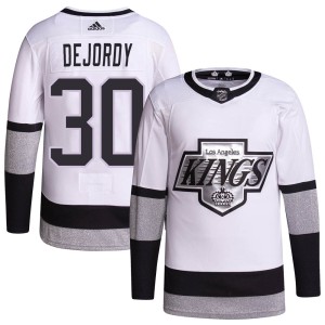 Youth Los Angeles Kings Denis Dejordy Adidas Authentic 2021/22 Alternate Primegreen Pro Player Jersey - White