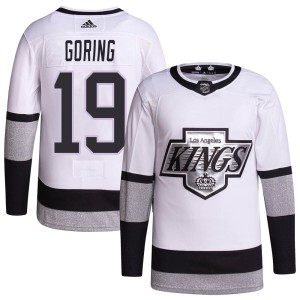 Youth Los Angeles Kings Butch Goring Adidas Authentic 2021/22 Alternate Primegreen Pro Player Jersey - White