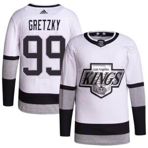 Youth Los Angeles Kings Wayne Gretzky Adidas Authentic 2021/22 Alternate Primegreen Pro Player Jersey - White