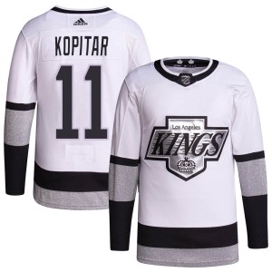 Youth Los Angeles Kings Anze Kopitar Adidas Authentic 2021/22 Alternate Primegreen Pro Player Jersey - White
