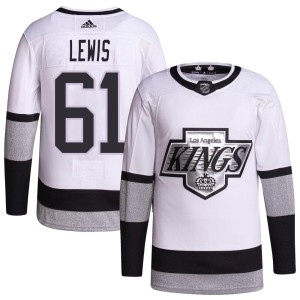 Youth Los Angeles Kings Trevor Lewis Adidas Authentic 2021/22 Alternate Primegreen Pro Player Jersey - White