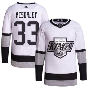 Youth Los Angeles Kings Marty Mcsorley Adidas Authentic 2021/22 Alternate Primegreen Pro Player Jersey - White