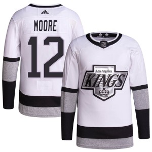 Youth Los Angeles Kings Trevor Moore Adidas Authentic 2021/22 Alternate Primegreen Pro Player Jersey - White