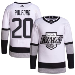 Youth Los Angeles Kings Bob Pulford Adidas Authentic 2021/22 Alternate Primegreen Pro Player Jersey - White