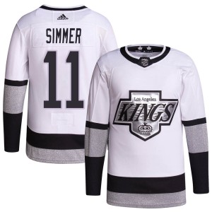 Youth Los Angeles Kings Charlie Simmer Adidas Authentic 2021/22 Alternate Primegreen Pro Player Jersey - White