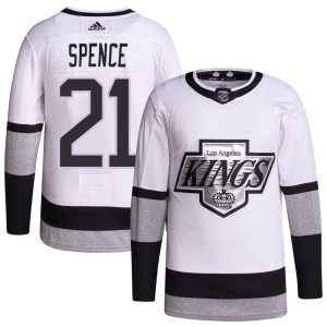 Youth Los Angeles Kings Jordan Spence Adidas Authentic 2021/22 Alternate Primegreen Pro Player Jersey - White