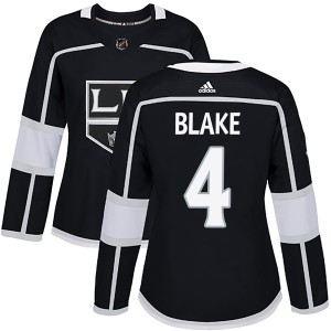 Women's Los Angeles Kings Rob Blake Adidas Authentic Home Jersey - Black