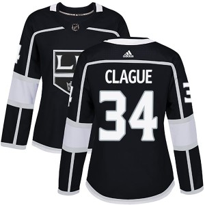 Women's Los Angeles Kings Kale Clague Adidas Authentic Home Jersey - Black
