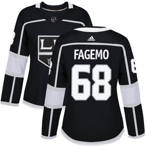 Women's Los Angeles Kings Samuel Fagemo Adidas Authentic Home Jersey - Black
