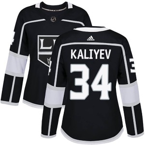 Women's Los Angeles Kings Arthur Kaliyev Adidas Authentic Home Jersey - Black