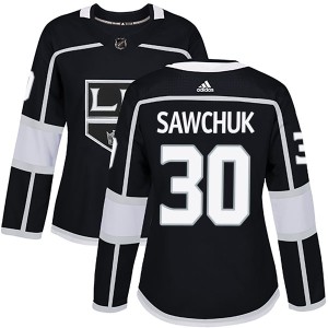 Women's Los Angeles Kings Terry Sawchuk Adidas Authentic Home Jersey - Black