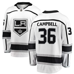 Youth Los Angeles Kings Jack Campbell Fanatics Branded Breakaway Away Jersey - White