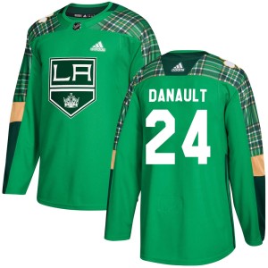 Men's Los Angeles Kings Phillip Danault Adidas Authentic St. Patrick's Day Practice Jersey - Green