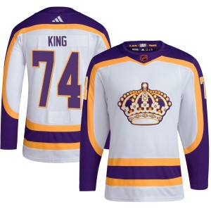 Men's Los Angeles Kings Dwight King Adidas Authentic Reverse Retro 2.0 Jersey - White