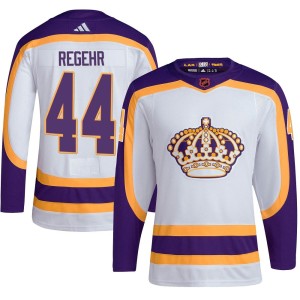 Men's Los Angeles Kings Robyn Regehr Adidas Authentic Reverse Retro 2.0 Jersey - White
