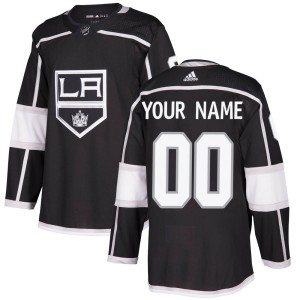 Youth Los Angeles Kings Custom Adidas Authentic Home Jersey - Black