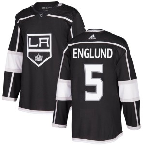 Youth Los Angeles Kings Andreas Englund Adidas Authentic Home Jersey - Black