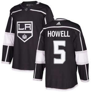Youth Los Angeles Kings Harry Howell Adidas Authentic Home Jersey - Black