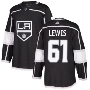 Youth Los Angeles Kings Trevor Lewis Adidas Authentic Home Jersey - Black