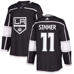 Youth Los Angeles Kings Charlie Simmer Adidas Authentic Home Jersey - Black