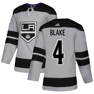 Youth Los Angeles Kings Rob Blake Adidas Authentic Alternate Jersey - Gray
