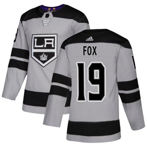 Youth Los Angeles Kings Jim Fox Adidas Authentic Alternate Jersey - Gray