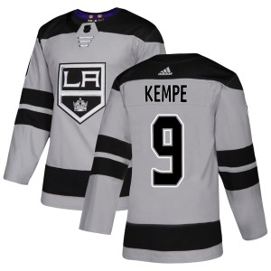 Youth Los Angeles Kings Adrian Kempe Adidas Authentic Alternate Jersey - Gray