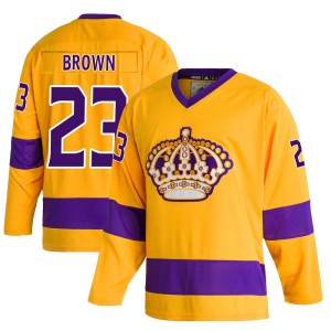 Youth Los Angeles Kings Dustin Brown Adidas Authentic Classics Jersey - Gold