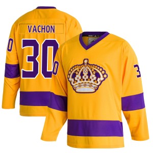 Youth Los Angeles Kings Rogie Vachon Adidas Authentic Classics Jersey - Gold