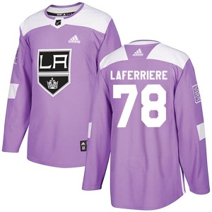 Men's Los Angeles Kings Alex Laferriere Adidas Authentic Fights Cancer Practice Jersey - Purple