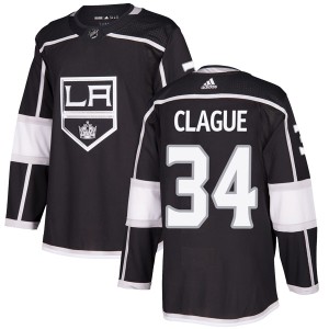 Men's Los Angeles Kings Kale Clague Adidas Authentic Home Jersey - Black