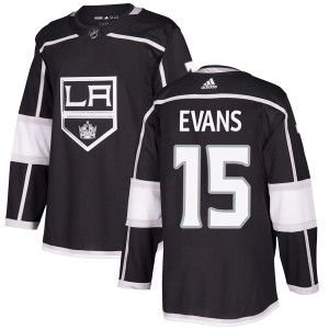 Men's Los Angeles Kings Daryl Evans Adidas Authentic Home Jersey - Black