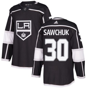 Men's Los Angeles Kings Terry Sawchuk Adidas Authentic Home Jersey - Black