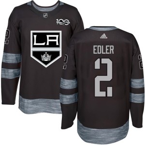 Youth Los Angeles Kings Alexander Edler Authentic 1917-2017 100th Anniversary Jersey - Black