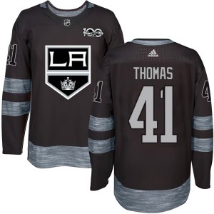Youth Los Angeles Kings Akil Thomas Authentic 1917-2017 100th Anniversary Jersey - Black