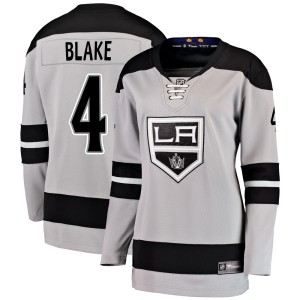 Women's Los Angeles Kings Rob Blake Fanatics Branded Breakaway Alternate Jersey - Gray