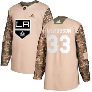 Youth Los Angeles Kings Viktor Arvidsson Adidas Authentic Veterans Day Practice Jersey - Camo