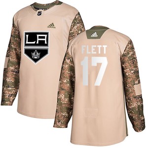 Youth Los Angeles Kings Bill Flett Adidas Authentic Veterans Day Practice Jersey - Camo